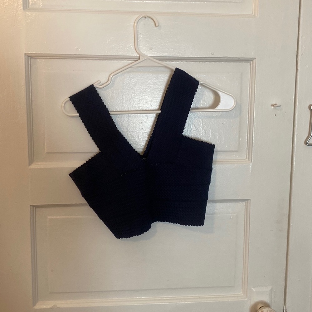 Crop top, dark blue from Angl, size S